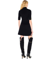 SCHWARZES MINI-STRICKKLEID ELISABETTA FRANCHI