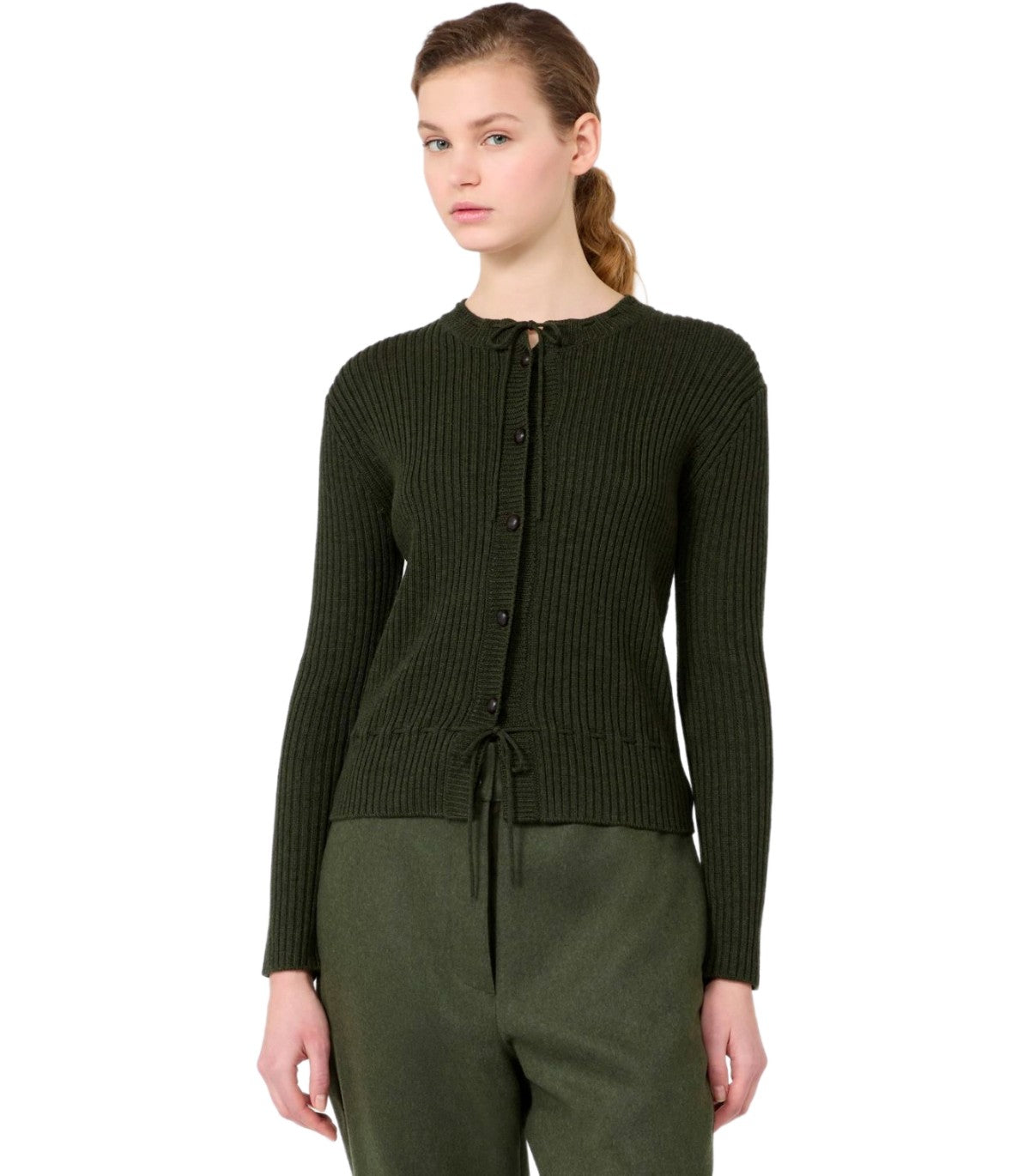 CARDIGAN KAKI VERDE MAX MARA WEEKEND