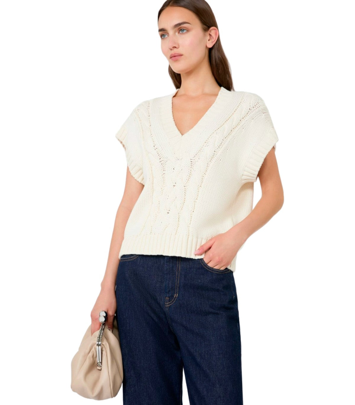 GILET PASCIA ECRU MAX MARA WEEKEND