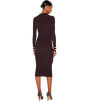 MIDI-STRICKKLEID IN BRAUN VON ELISABETTA FRANCHI