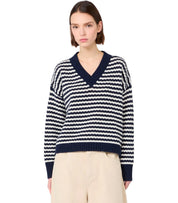 PULLOVER SPIGA BLAU WEISS MAX MARA WEEKEND