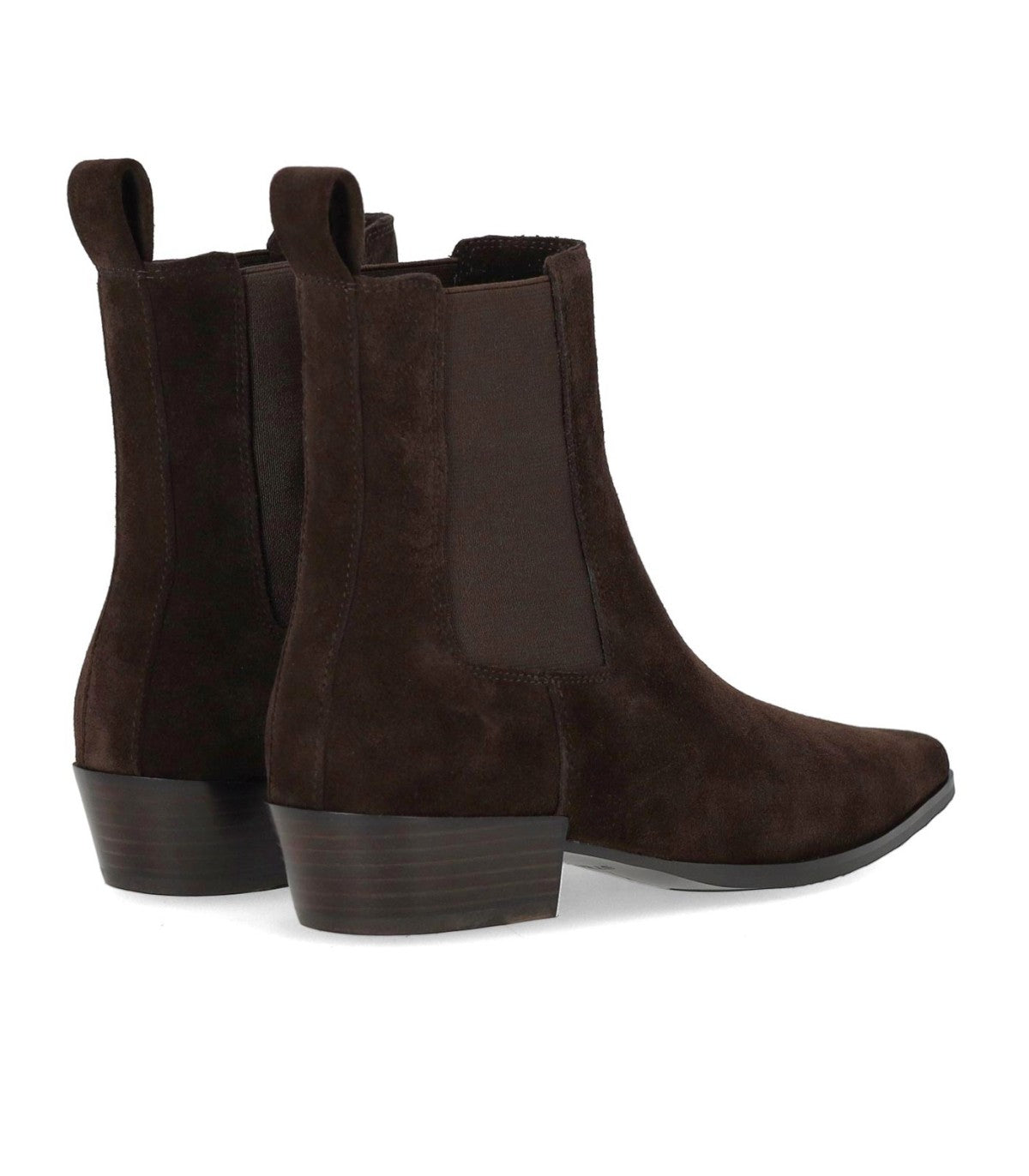 VELOUR SUEDE ANKLE BOOT IN BROWN STRATEGIA