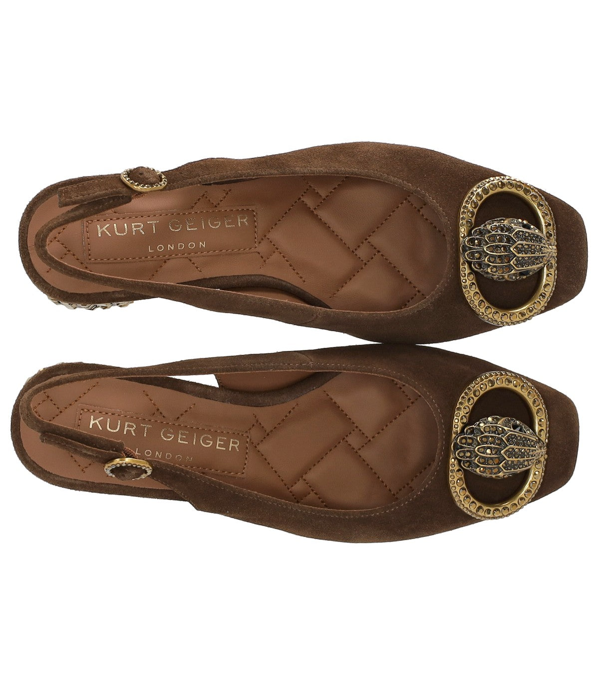 SLINGBACK CHELSEA BLOCK EN DAIM MARRON KURT GEIGER