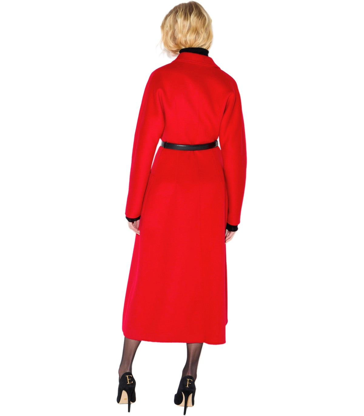 BELTED COAT RED ELISABETTA FRANCHI