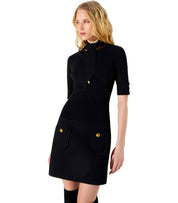 SCHWARZES MINI-STRICKKLEID ELISABETTA FRANCHI