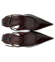 DARK BROWN PATENT LEATHER SLINGBACK PENELOPE SERGIO LEVANTESI