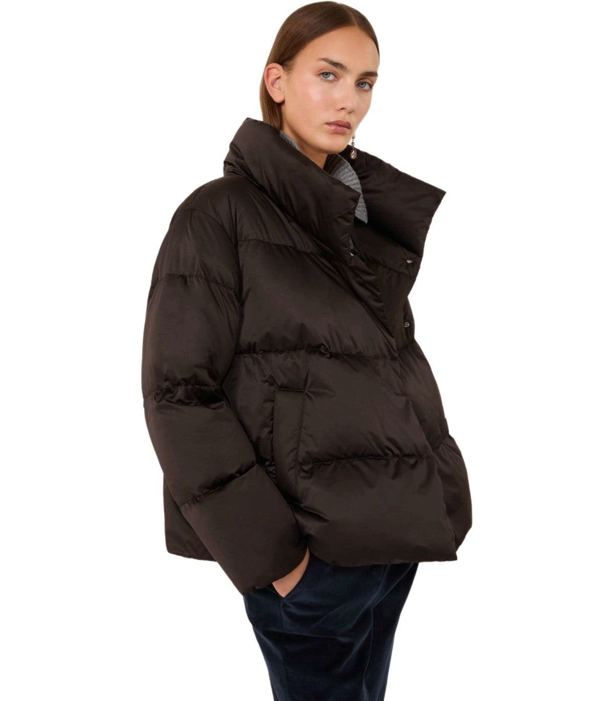 PUFFER JACKET MATASSA BROWN MAX MARA WEEKEND