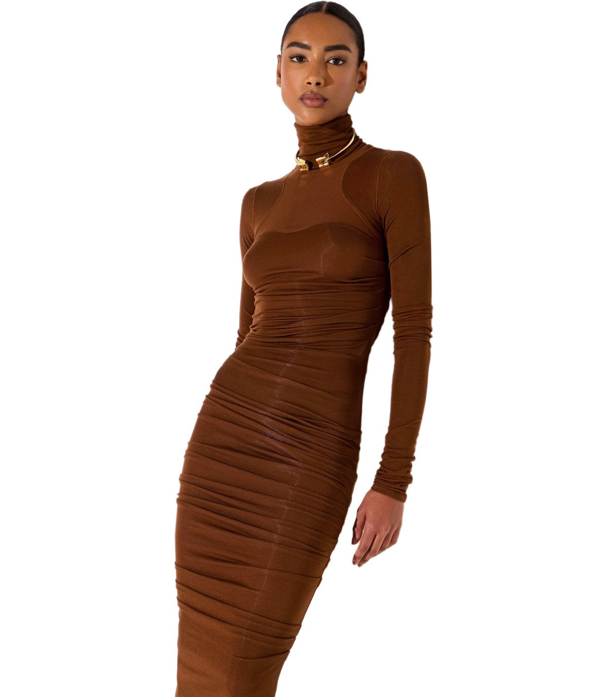 ABITO MIDI MARRONE ELISABETTA FRANCHI