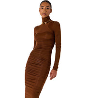ABITO MIDI MARRONE ELISABETTA FRANCHI