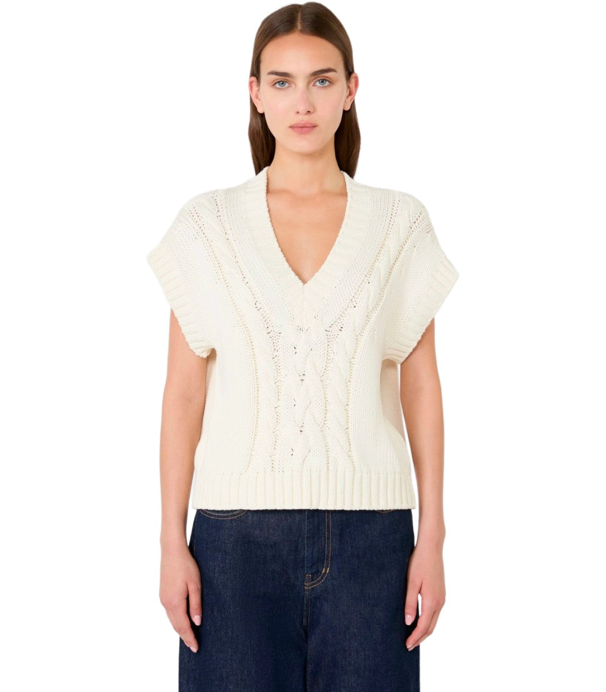 GILET PASCIA ECRU MAX MARA WEEKEND