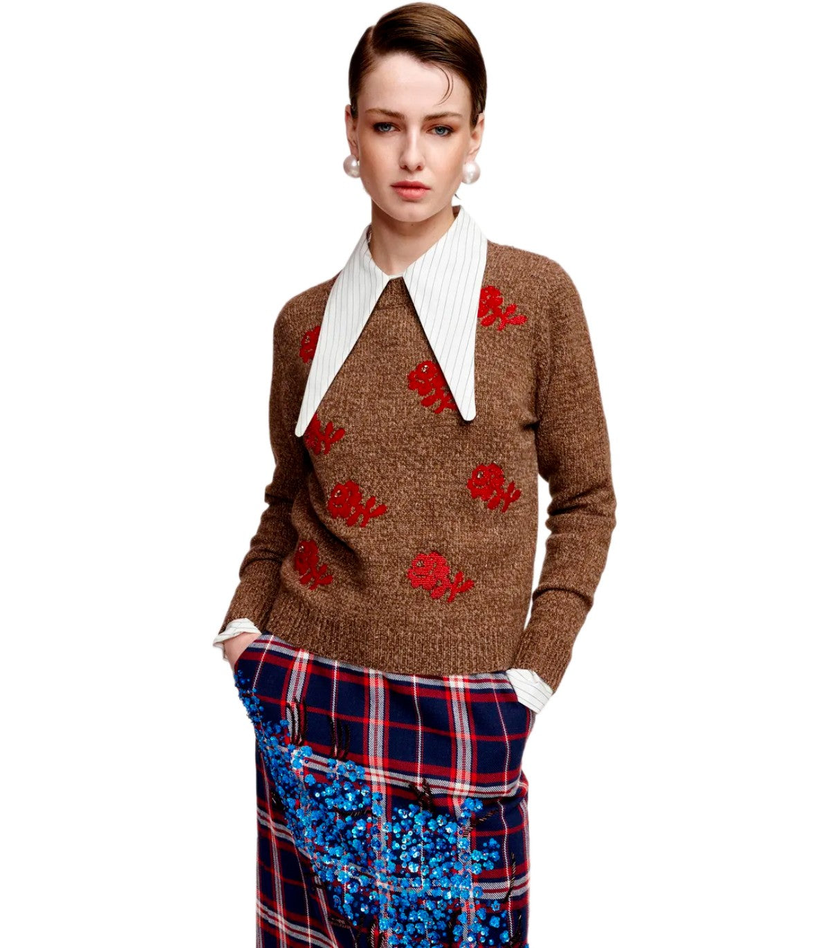 WOLLPULLOVER KORINE BRAUN ESSENTIEL ANTWERP