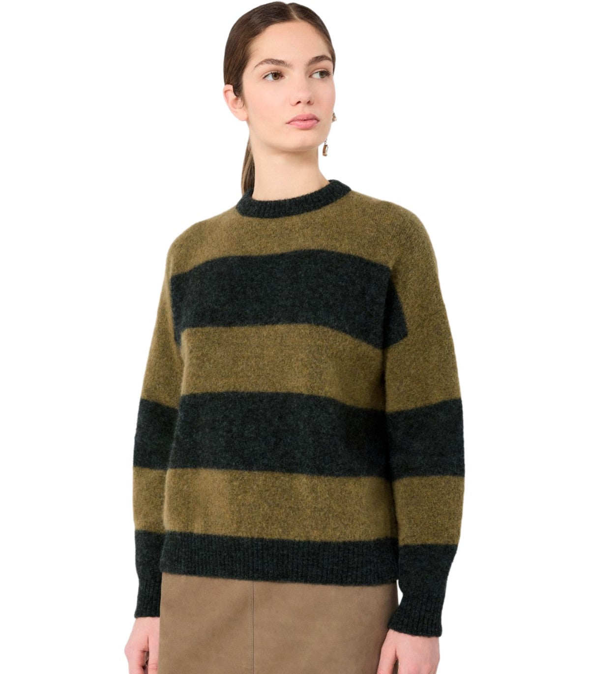 GESTREIFTER PULLOVER TUONO GRÜN MAX MARA WEEKEND