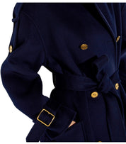 BELTED COAT MIDNIGHT BLUE ELISABETTA FRANCHI