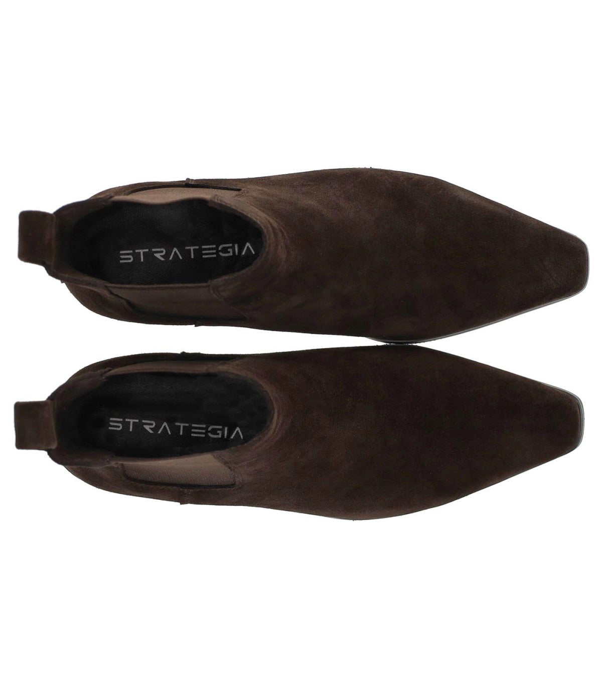 VELOUR SUEDE ANKLE BOOT IN BROWN STRATEGIA