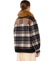 JACKET DIVINA IN WOOL CHECK BROWN MAX MARA WEEKEND