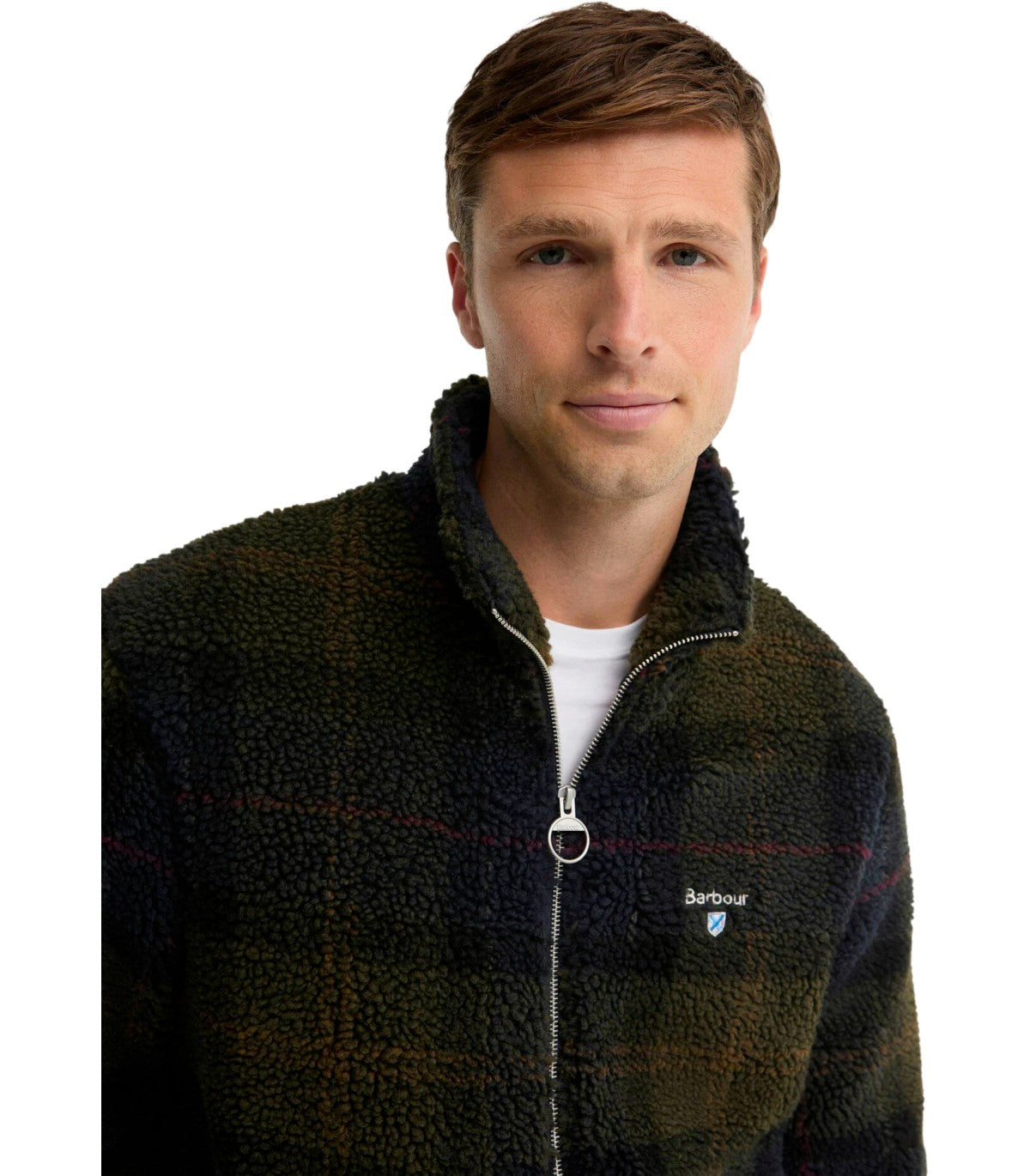 FLEECE TRUI TARTAN GROEN BARBOUR