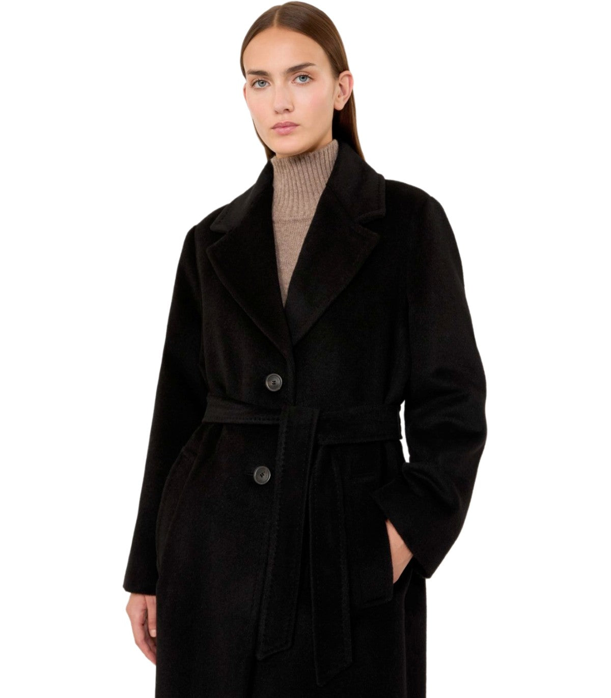 BELTED COAT BRONTE BLACK MAX MARA WEEKEND