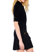 SCHWARZES MINI-STRICKKLEID ELISABETTA FRANCHI