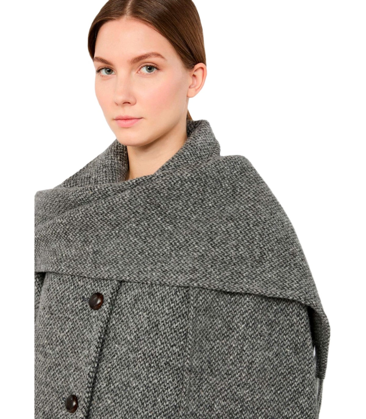 CAPPOTTO CON SCIARPA ABBINATA LATINO GRIGIO MAX MARA WEEKEND