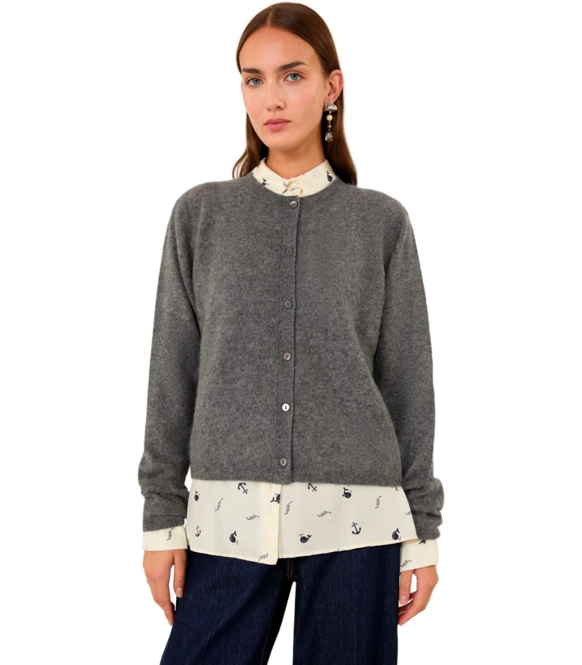 CARDIGAN ESPOSTO GRIGIO MAX MARA WEEKEND