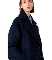 DOUBLE-BREASTED PEA COAT ALPE BLUE MAX MARA WEEKEND