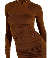 ABITO MIDI MARRONE ELISABETTA FRANCHI