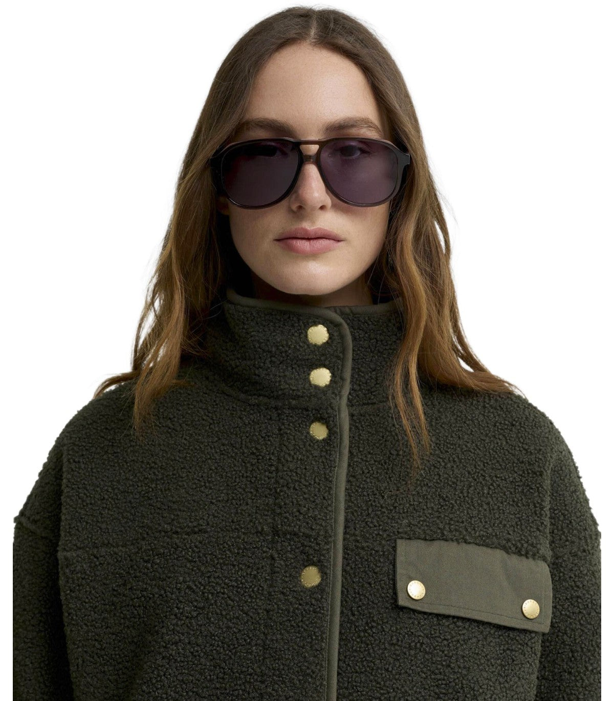 BARBOUR FLEECE GREEN PILE