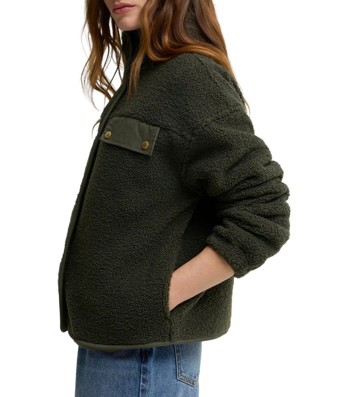 BARBOUR FLEECE GREEN PILE